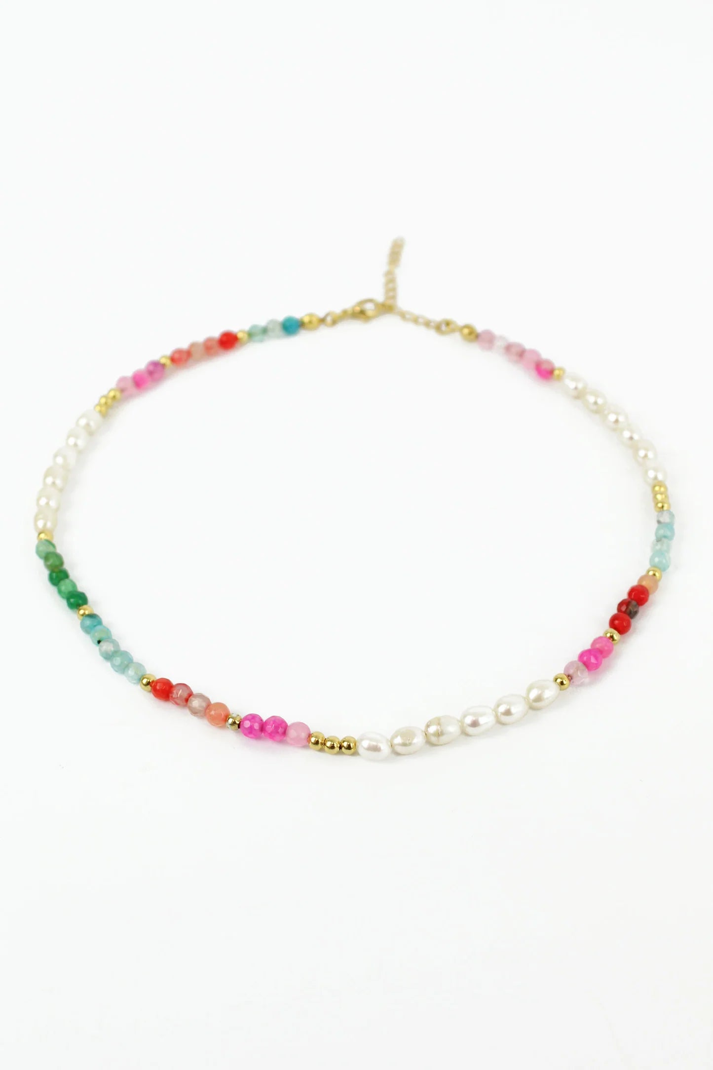 Pearl & Rainbow Beaded Necklace - My Doris