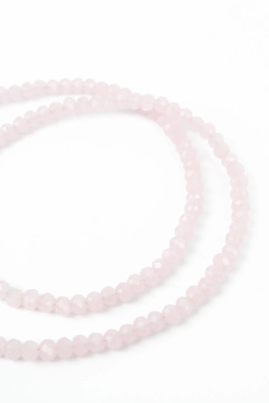 Glass Beaded Necklace in Rose - My Doris