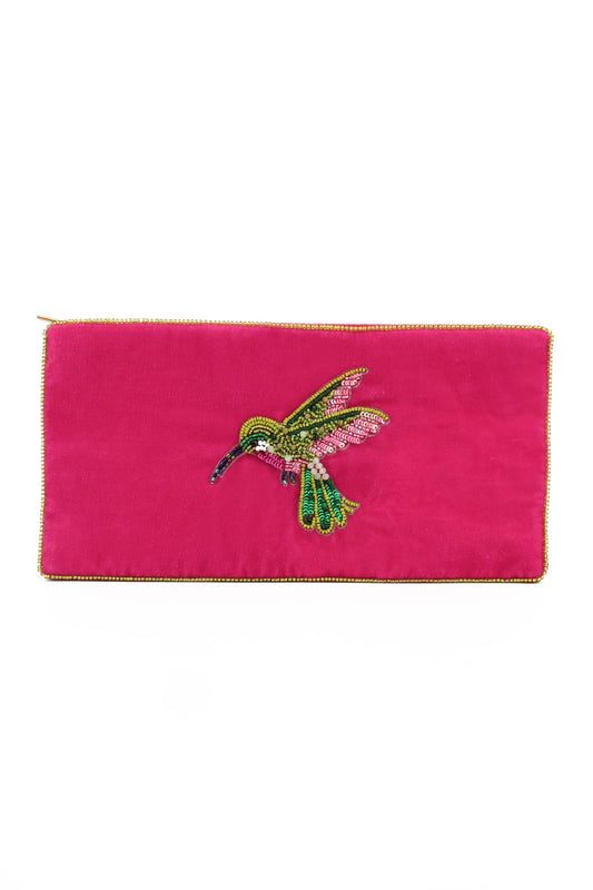 Hummingbird Beaded Multi-use Pouch - My Doris