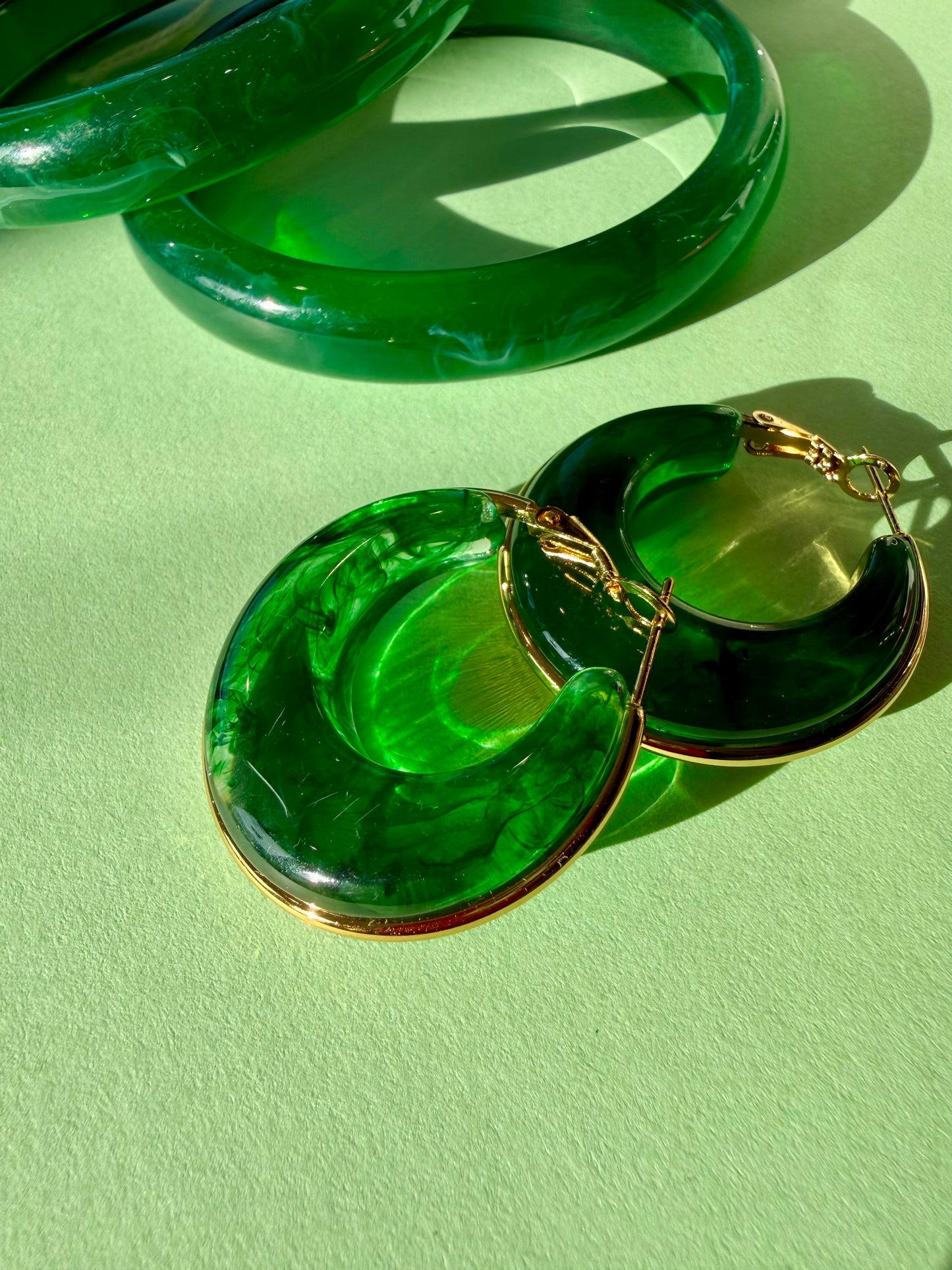 Resin Bangle in Green