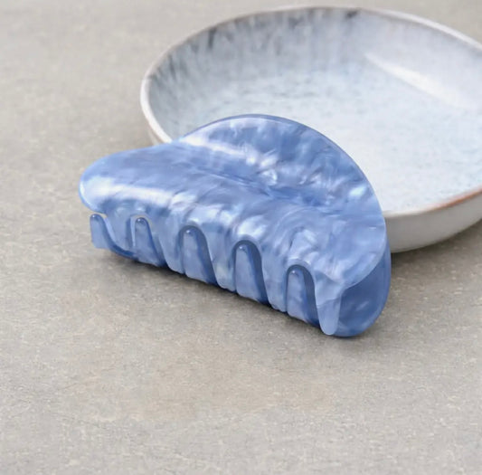 Pale Blue Pearlescent Claw Clip