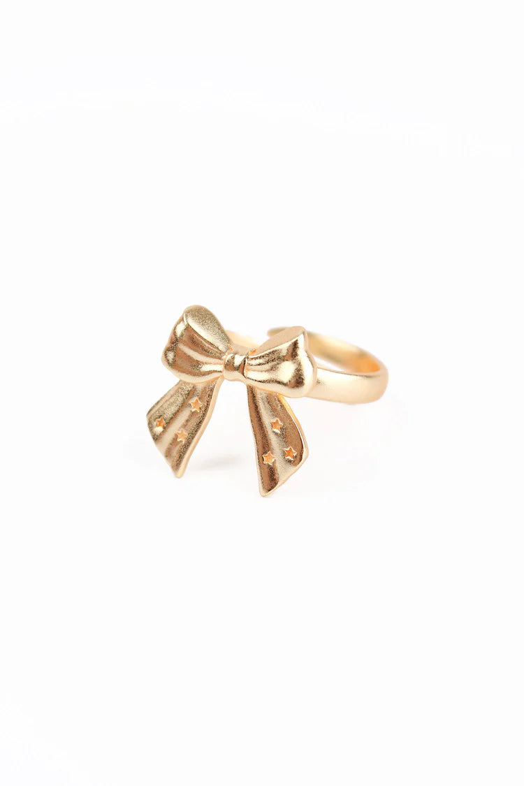 Gold Bow Adjustable Ring in 18ct Gold plated - My Doris