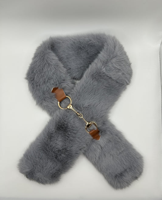 Faux Fur Collar - Grey