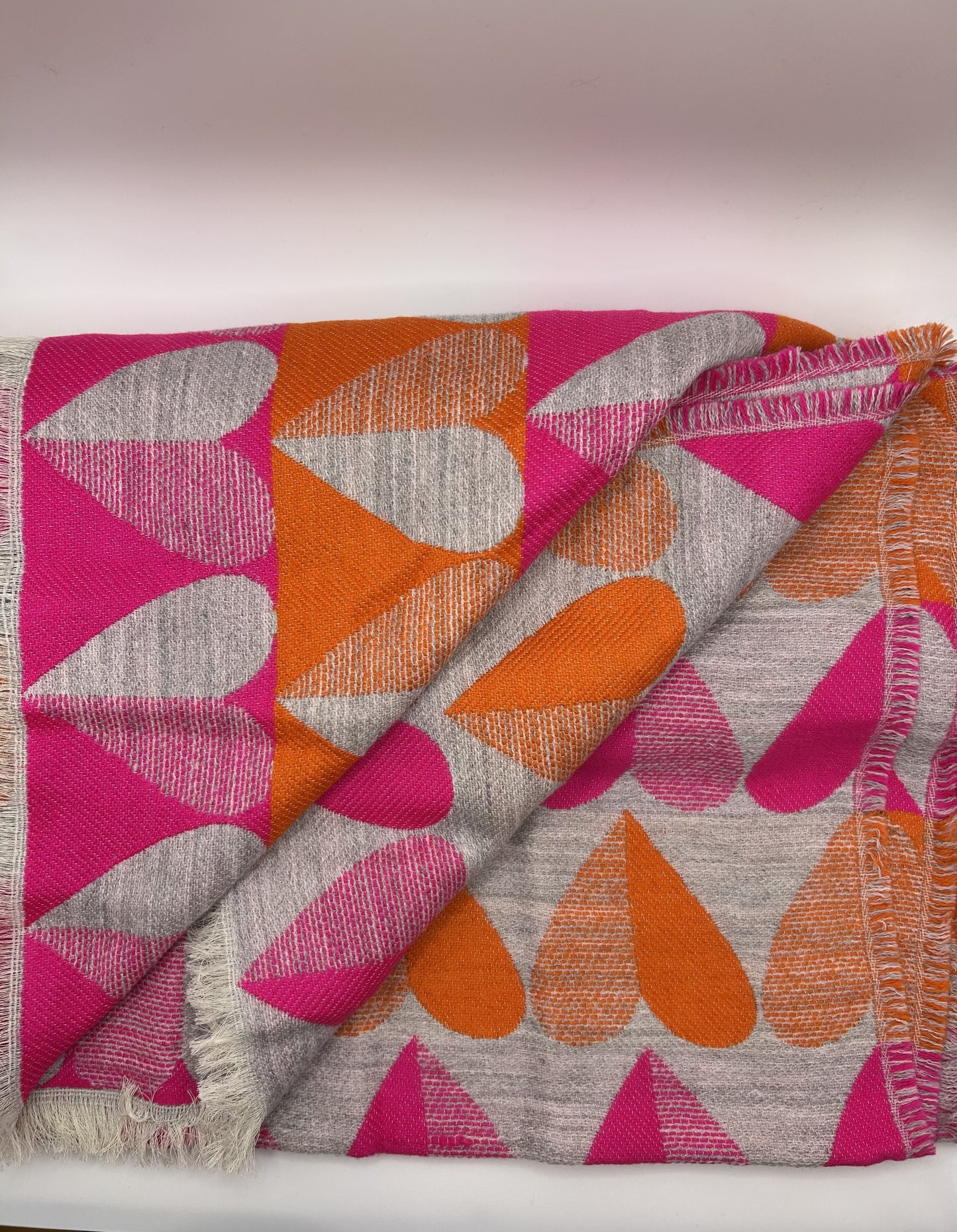 Heart Scarf - Pink and Orange