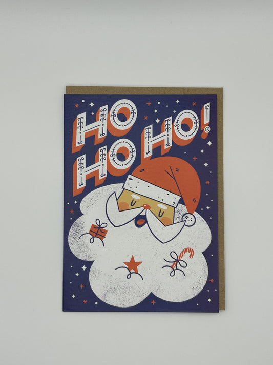 Ho Ho Ho Santa Card - Hello! Lucky