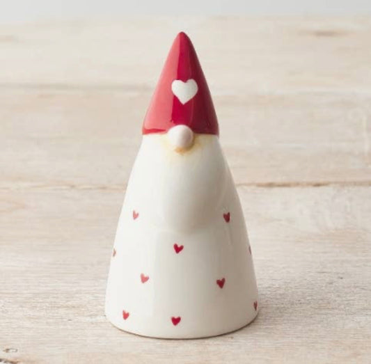 Red Polkadot Heart Ceramic Gonk