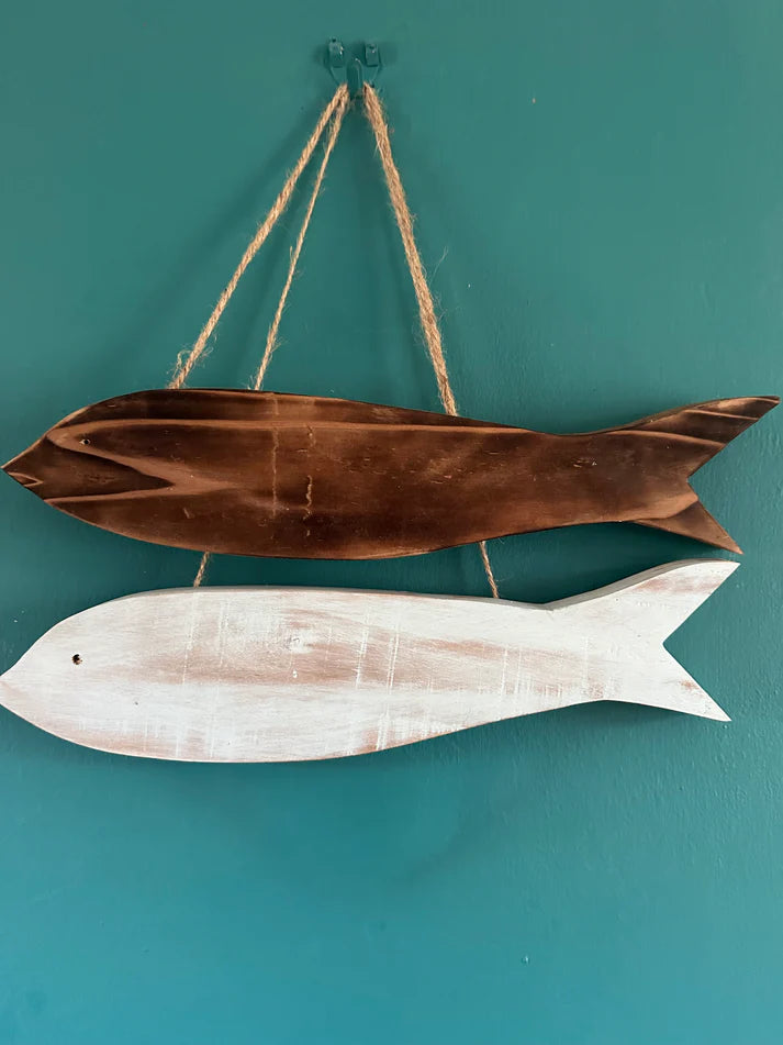 Rustic Handcrafted Wooden Fish Wall Decor - Reclaimed & Rustic Woodcraft