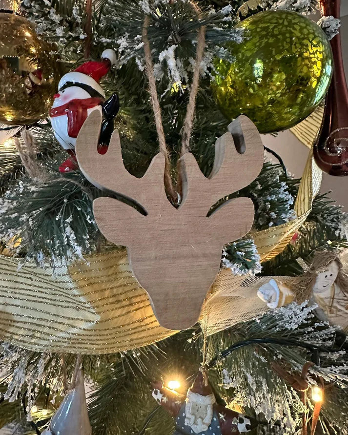 Rustic Wooden Stags Head Hanging - Reclaimed & Rustic Woodcraft