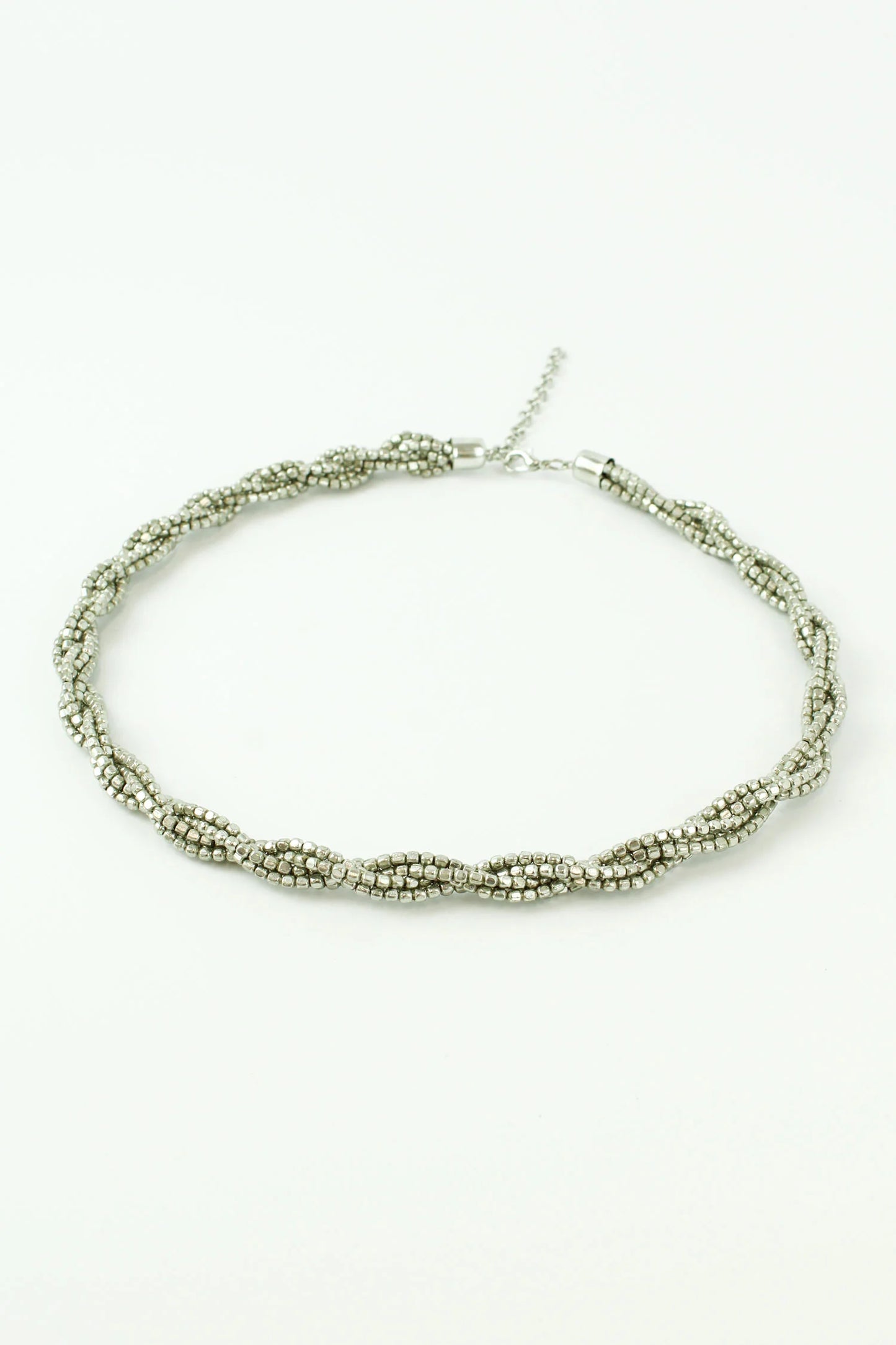 Twisted Rope Necklace in Silver - My Doris