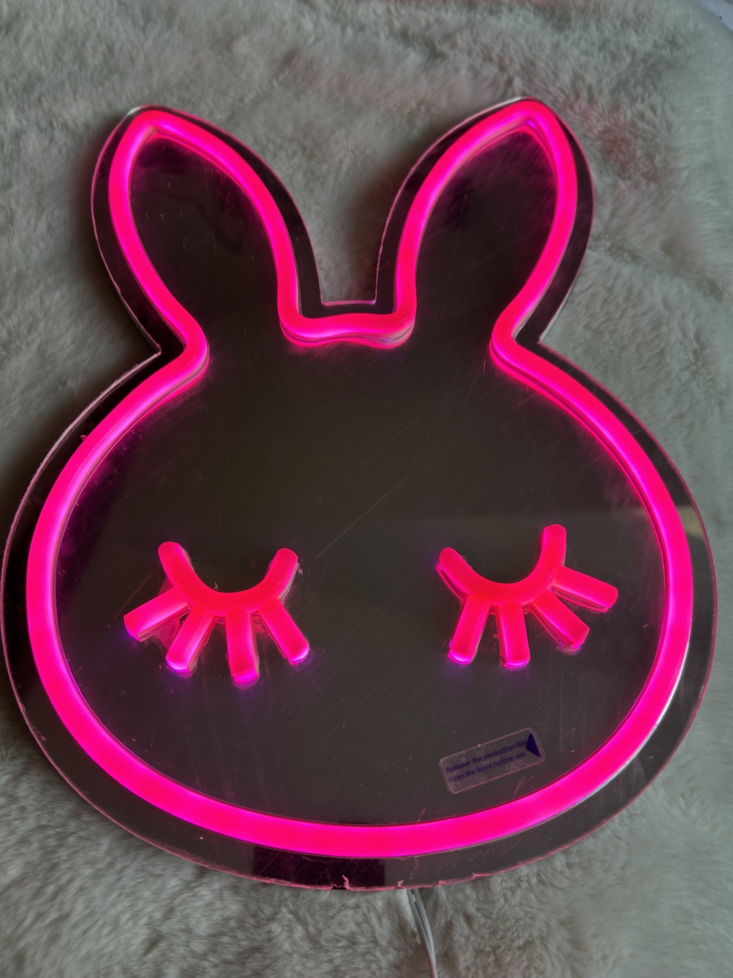 Baby Bunny LED Mirror - Pink