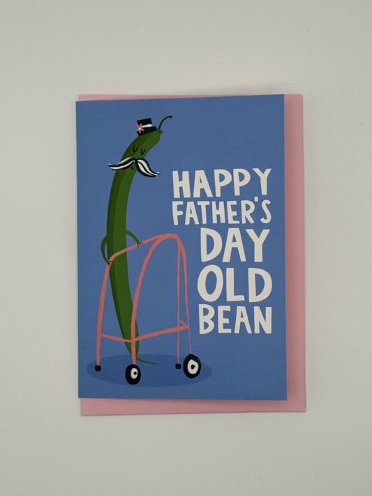 Happy Father's Day Old Bean Card - Lucy Maggie Designs