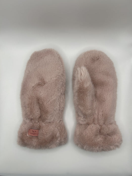 CoCo Faux Fur Mittens - Pink