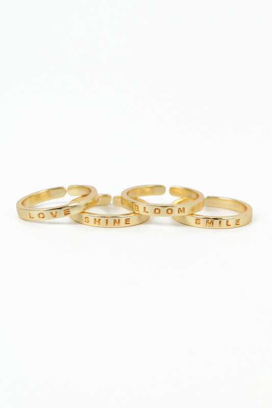 Quotation Rings in 18ct Gold Plated  - My Doris