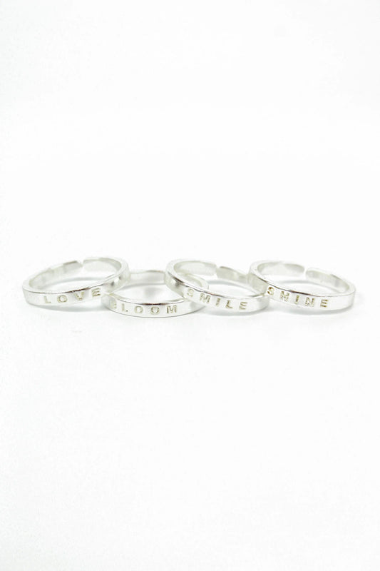 Quotation Rings in Silver Plated - My Doris