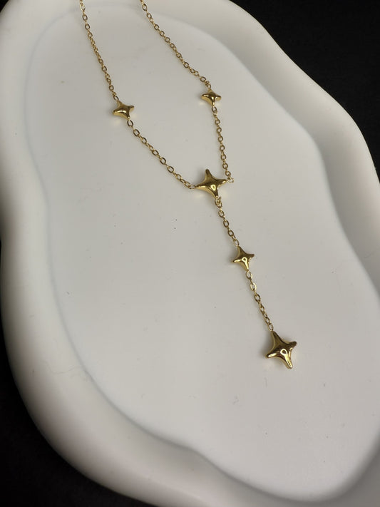 South Beach Star Lariet Necklace in Gold - NOSTRUM