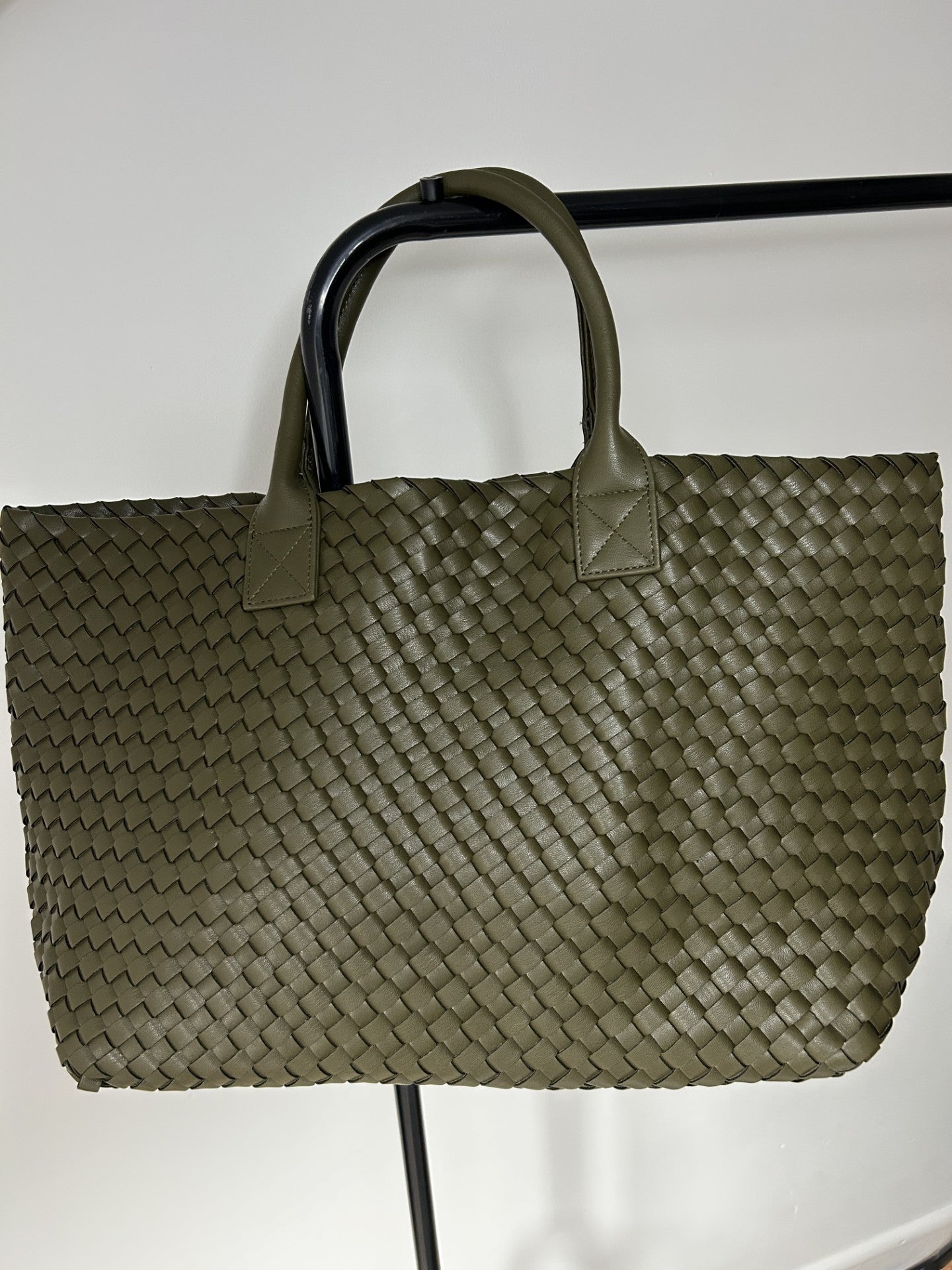 Lily Woven Tote Bag - Khaki