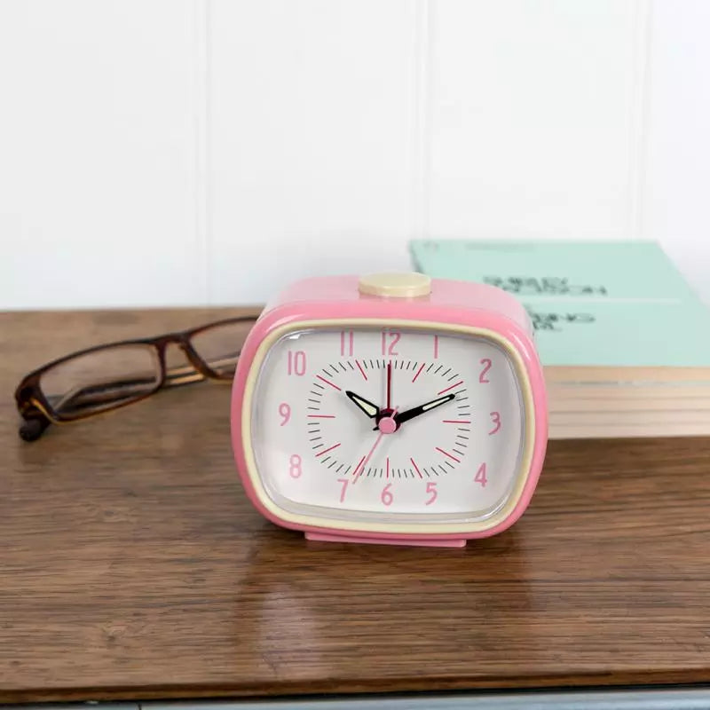 Retro Alarm Clock in Pink - Rex London