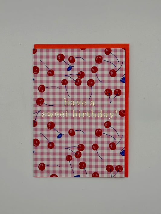 Cherries Happy Birthday Card - Ohh Dear