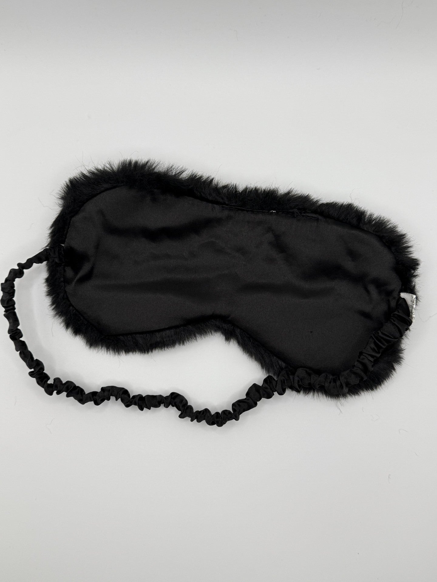 Faux Fur Eye Mask - Black