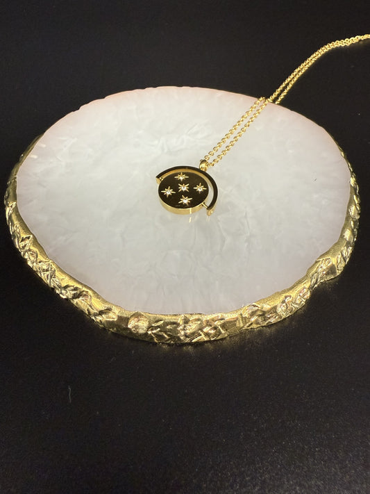 Rotating Disc Necklace in Gold - NOSTRUM