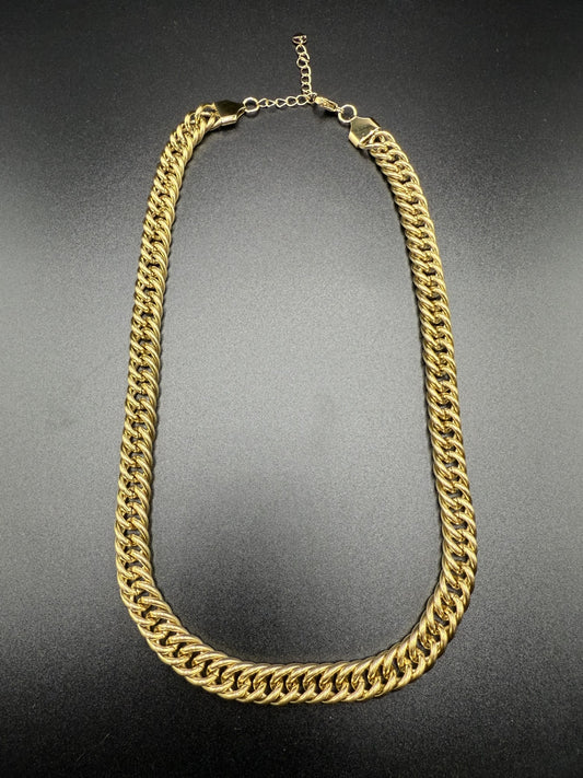 Unisex Chunky Curb Chain Necklace in Gold - NOSTRUM