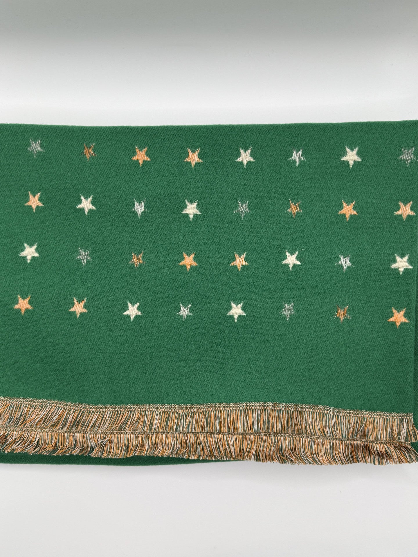 Reversible Star Print Scarf - Green