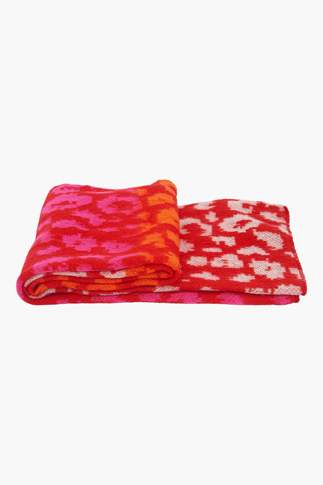 Red Leopard Print Heavyweight Scarf
