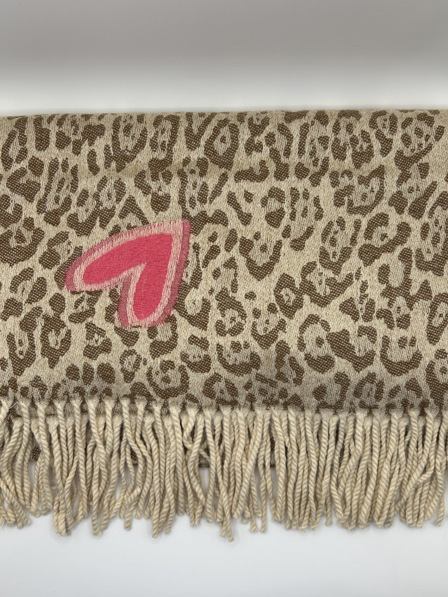 Animal Print Scarf - Camel