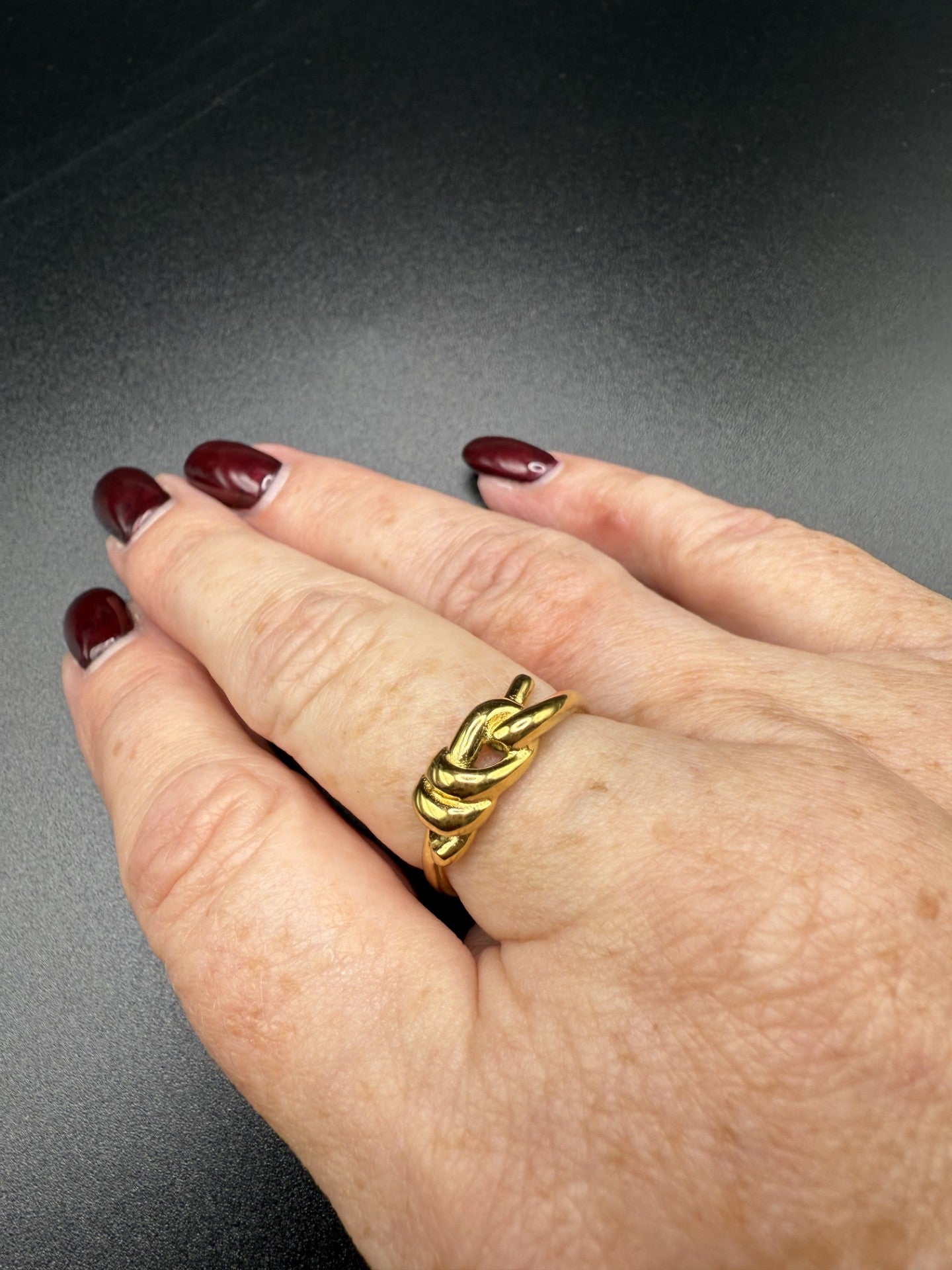 Unity Knot Adjustable Ring in Gold - NOSTRUM