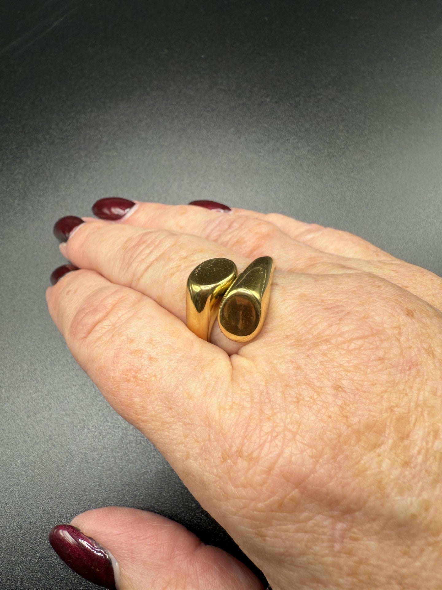 Chunky Wrap Style Ring in Gold - NOSTRUM