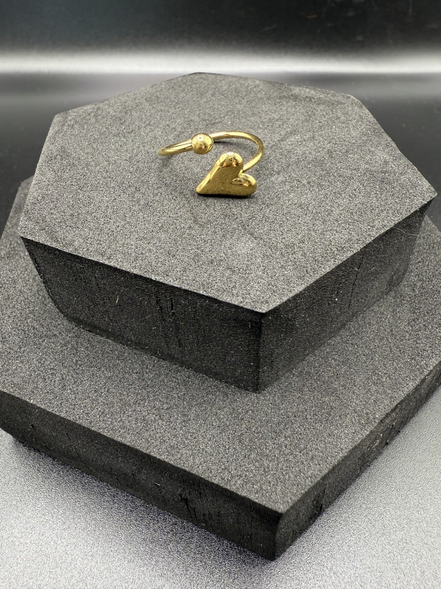 Cupids Heart Open Wrap Ring in Gold - NOSTRUM