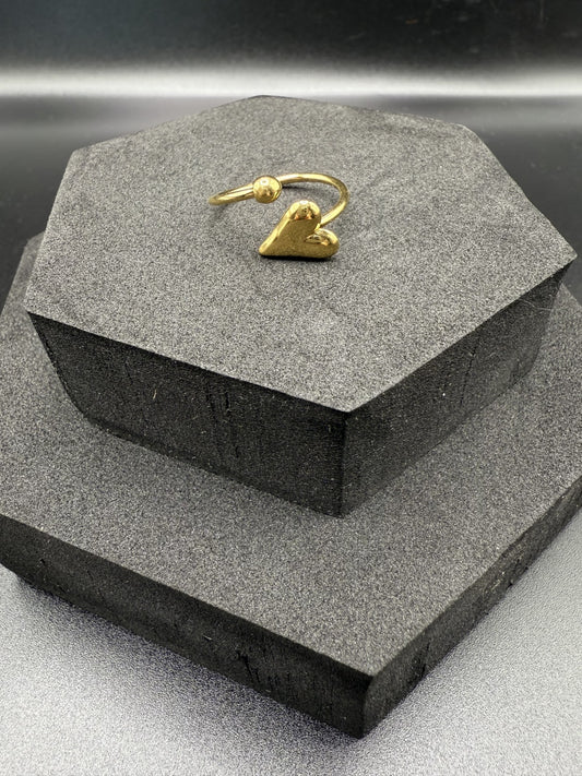 Cupids Heart Open Wrap Ring in Gold - NOSTRUM