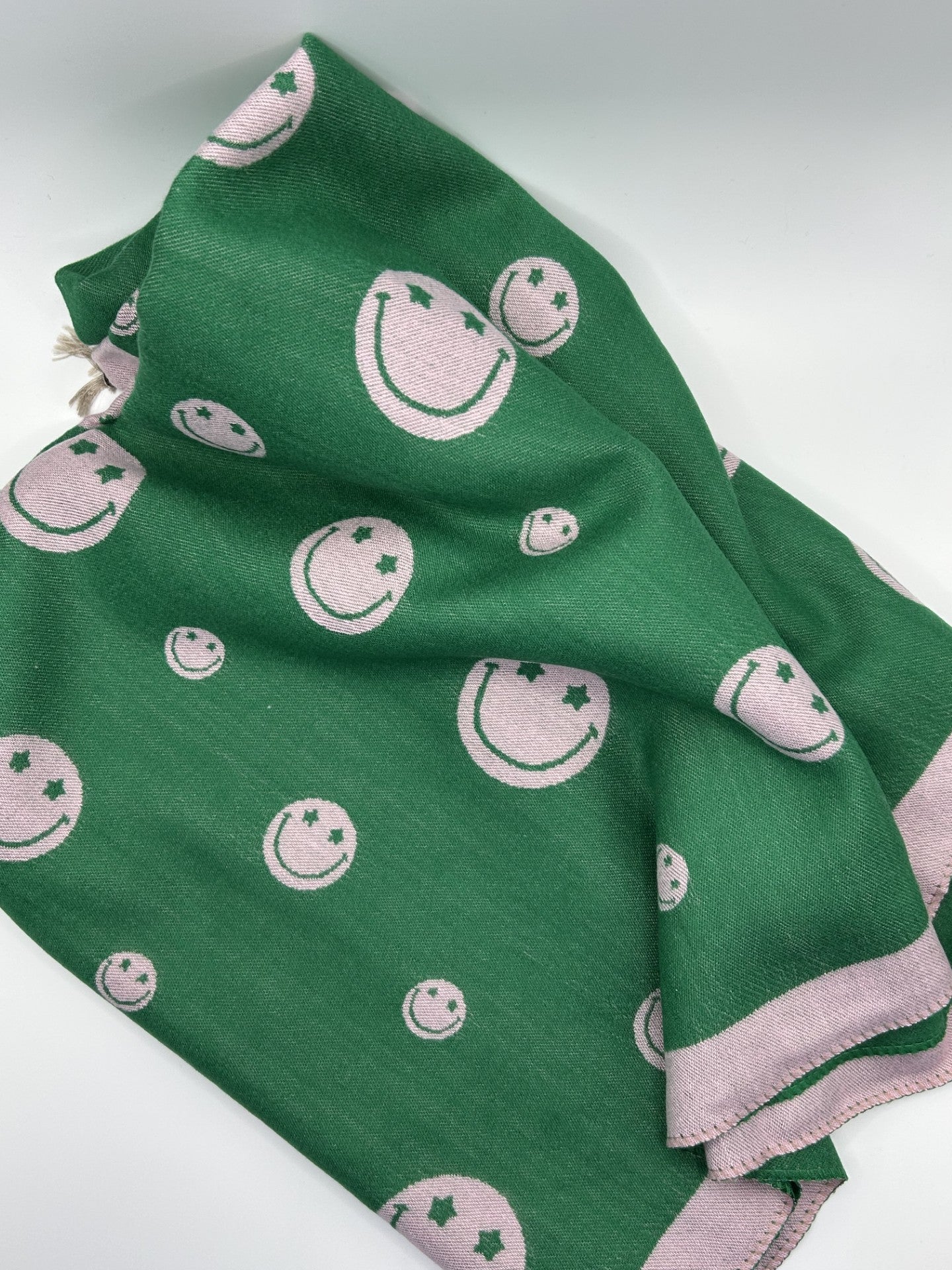 Green Smiley Scarf/Pashmina