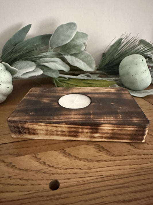Rustic Wooden Tealight Holders - Reclaimed & Rustic Woodcraft
