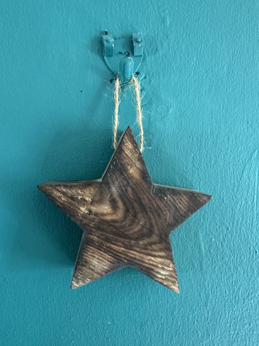 Rustic Hanging Wooden Star - Reclaimed & Rustic Woodcraft