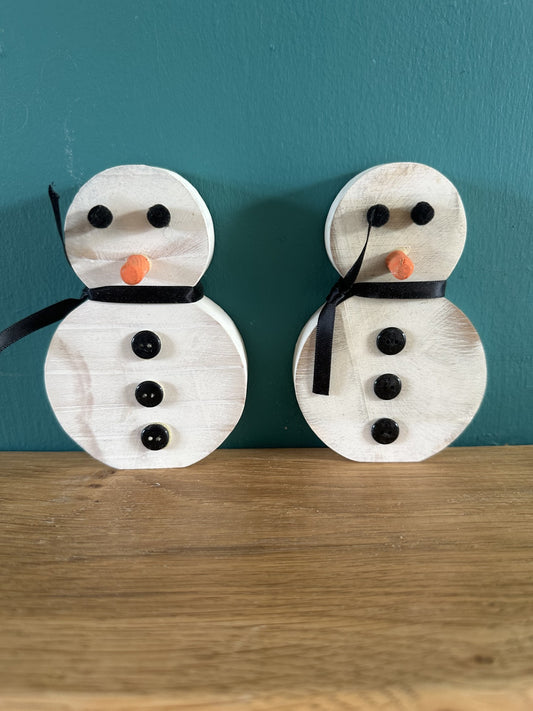 Wooden Snowman - Reclaimed & Rustic Woodcraft