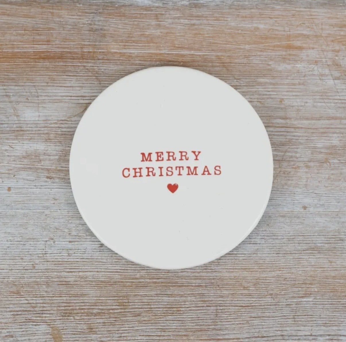 Porcelain Merry Christmas Coaster