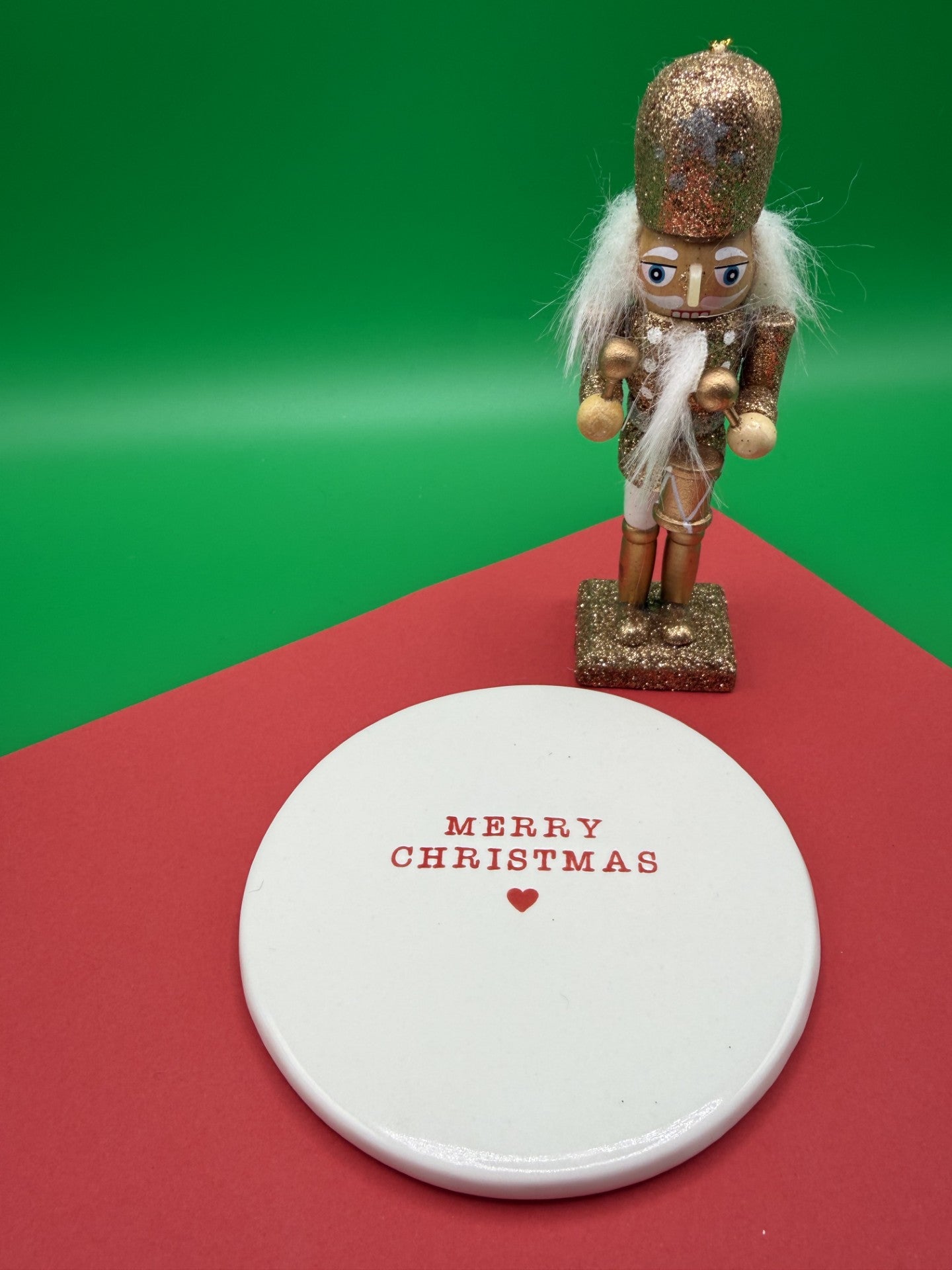 Porcelain Merry Christmas Coaster